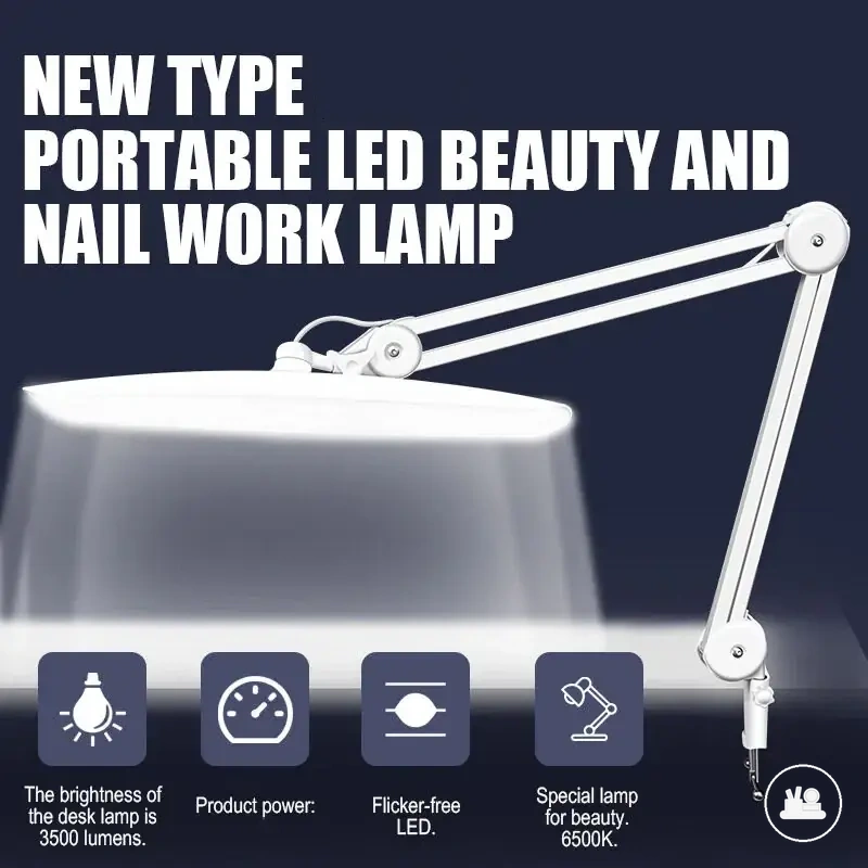 Verstellbare LED-Schreibtischlampe für Zuhause, Büro, Basteln und Hobbys